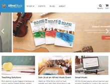 Tablet Screenshot of alfredpublishing.com
